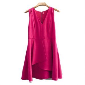♡Fit & Flare T-back Cocktail Dress | Hot Pink, 12